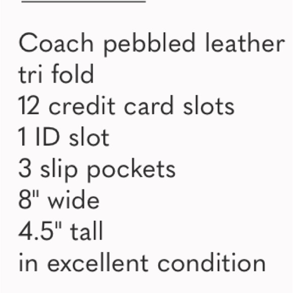 EUC  Coach pebbled leather tri fold snap wallet - Picture 11 of 11